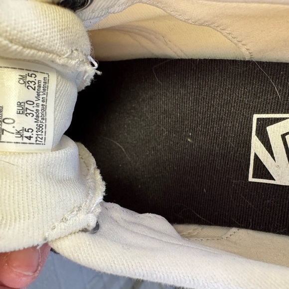 Vans Cream and Black Skate-Style Sneakers - Picture 7 of 14